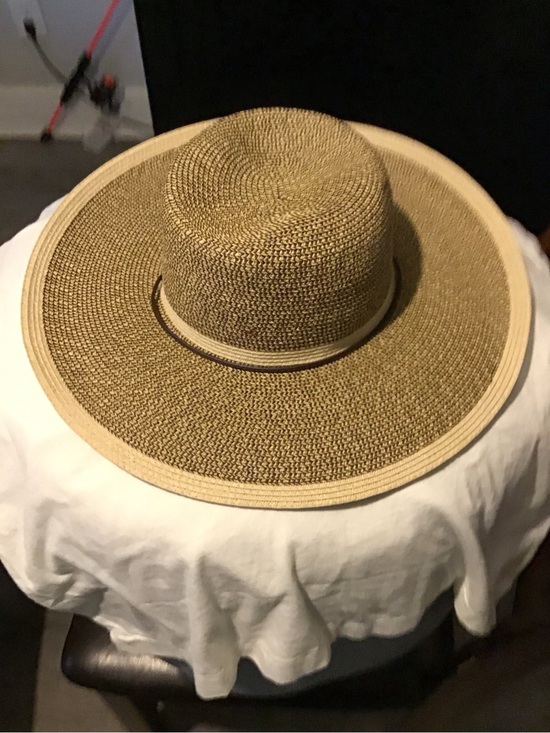 Flora Bella Accessories - Wide Brim Straw Sun Hat - Natural/Tan